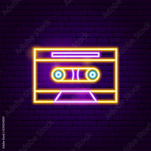 Retro Cassette Neon Sign