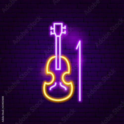 Violin Neon Sign