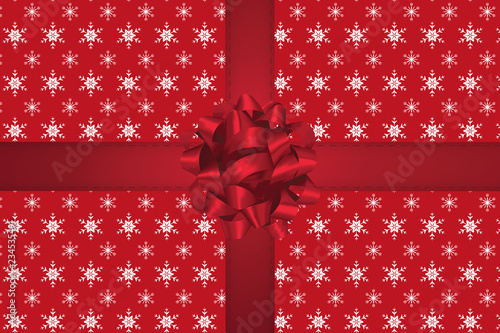 Geschenk - Schneeflocken rot