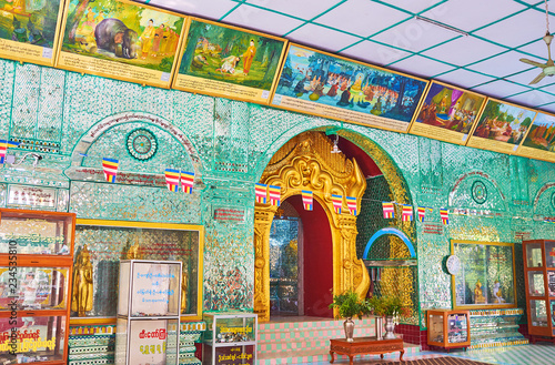 The Eastern Image House of Kaunghmudaw Pagoda, Sagaing, Myanmar photo