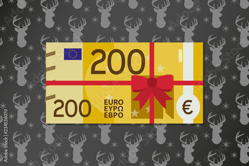 200 Euro - Hirsch-Hintergrund