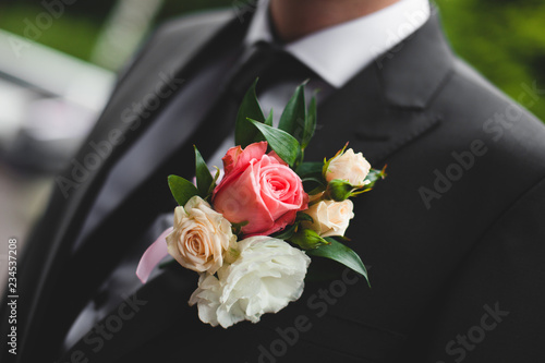 beautiful photo closeup wedding flower bouquet
