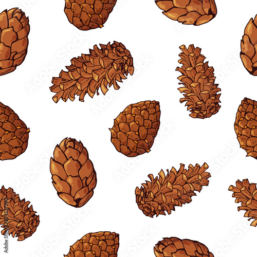 Seamless pattern with cones.