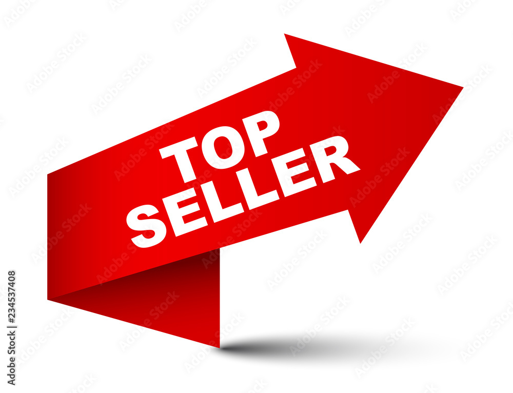red vector banner top seller red vector banner top seller
