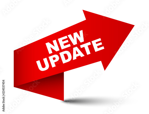 red vector banner new update