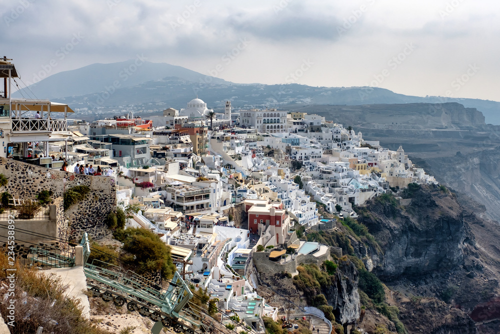 Cityscape on the island of Santorini, Greece