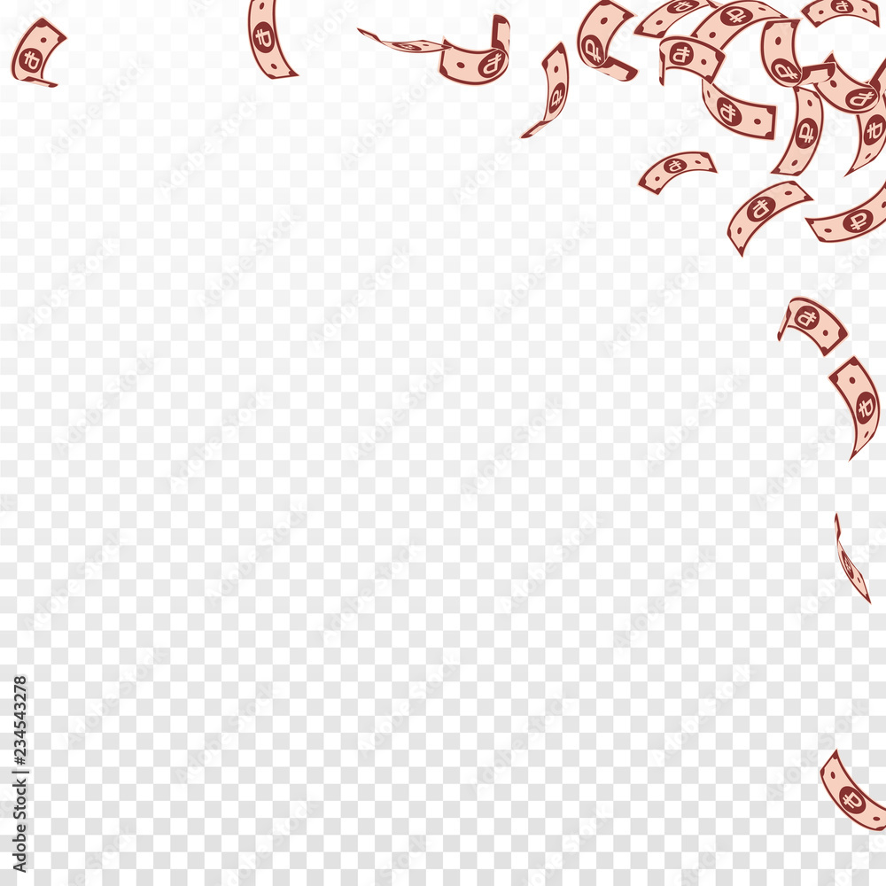 Russian ruble notes falling. Sparse RUB bills on t Russian ruble notes falling. Sparse RUB bills on t
