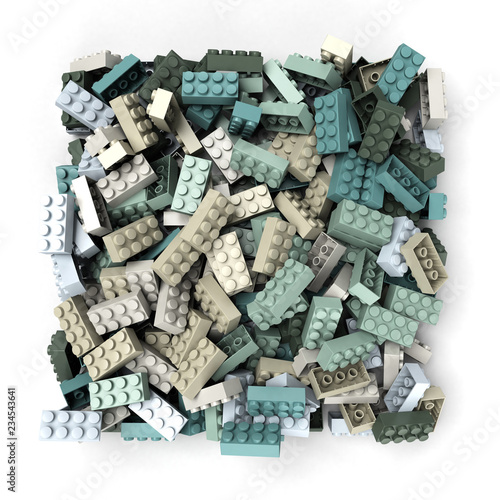 pastel color plastic blocks