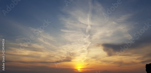 dramatic sky with clouds