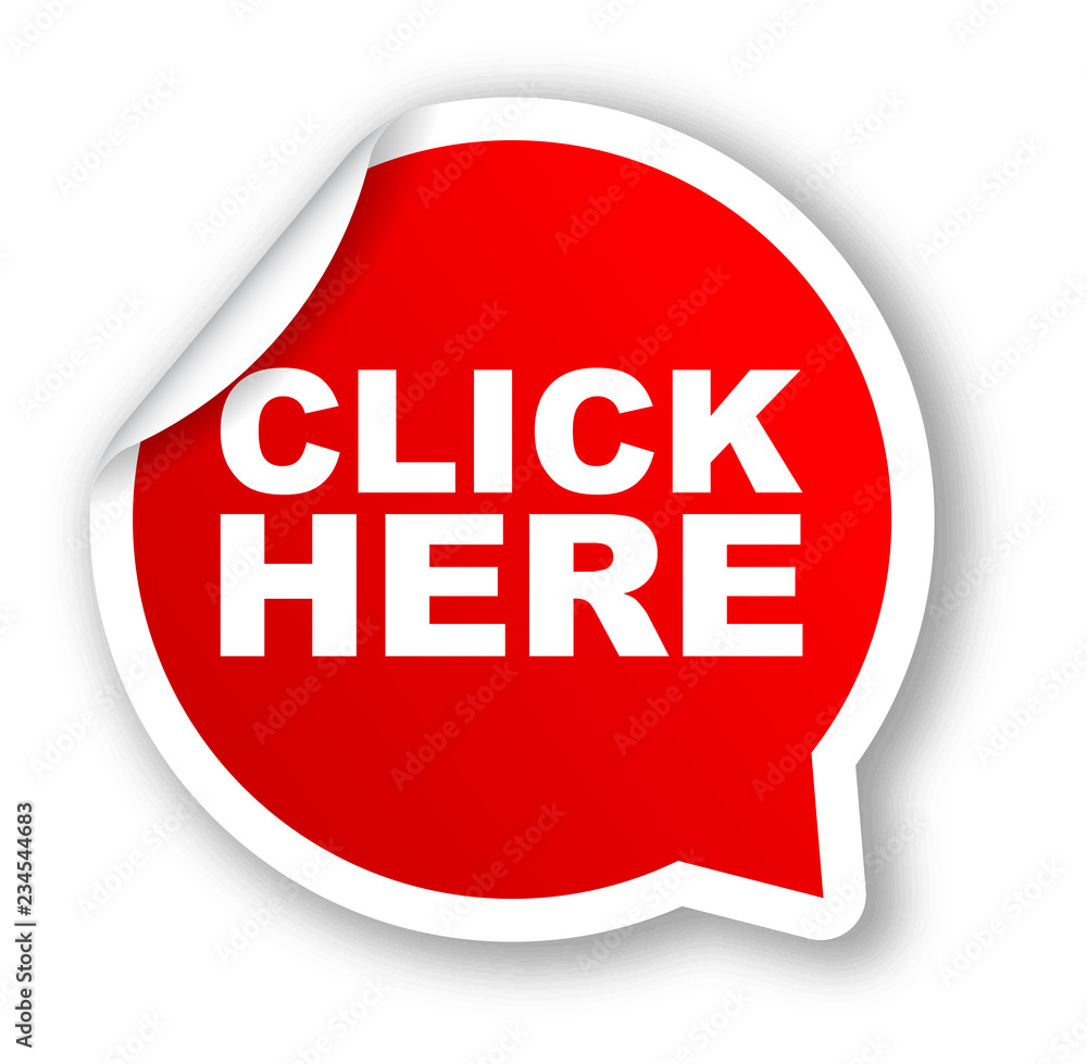 red vector banner click here