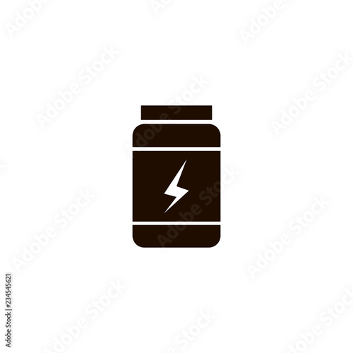 whey protein bottle icon vector. flat design