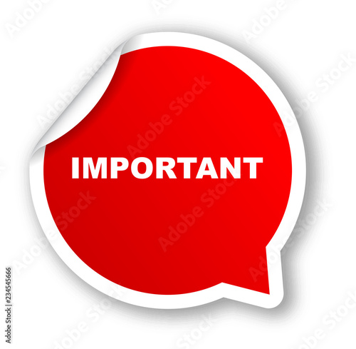 red vector banner important