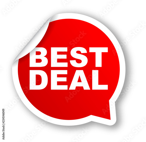 red vector banner best deal