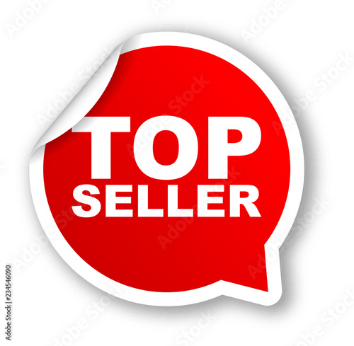 red vector banner top seller