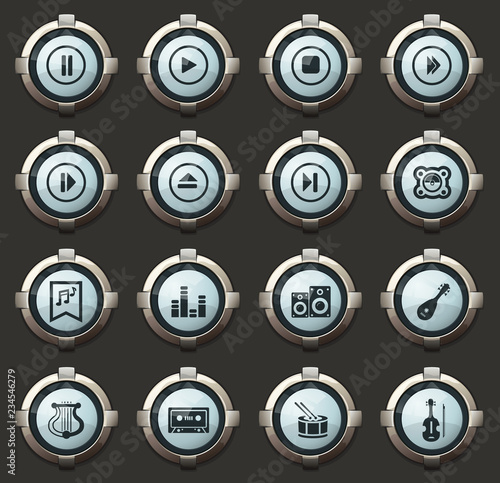 Music icons set