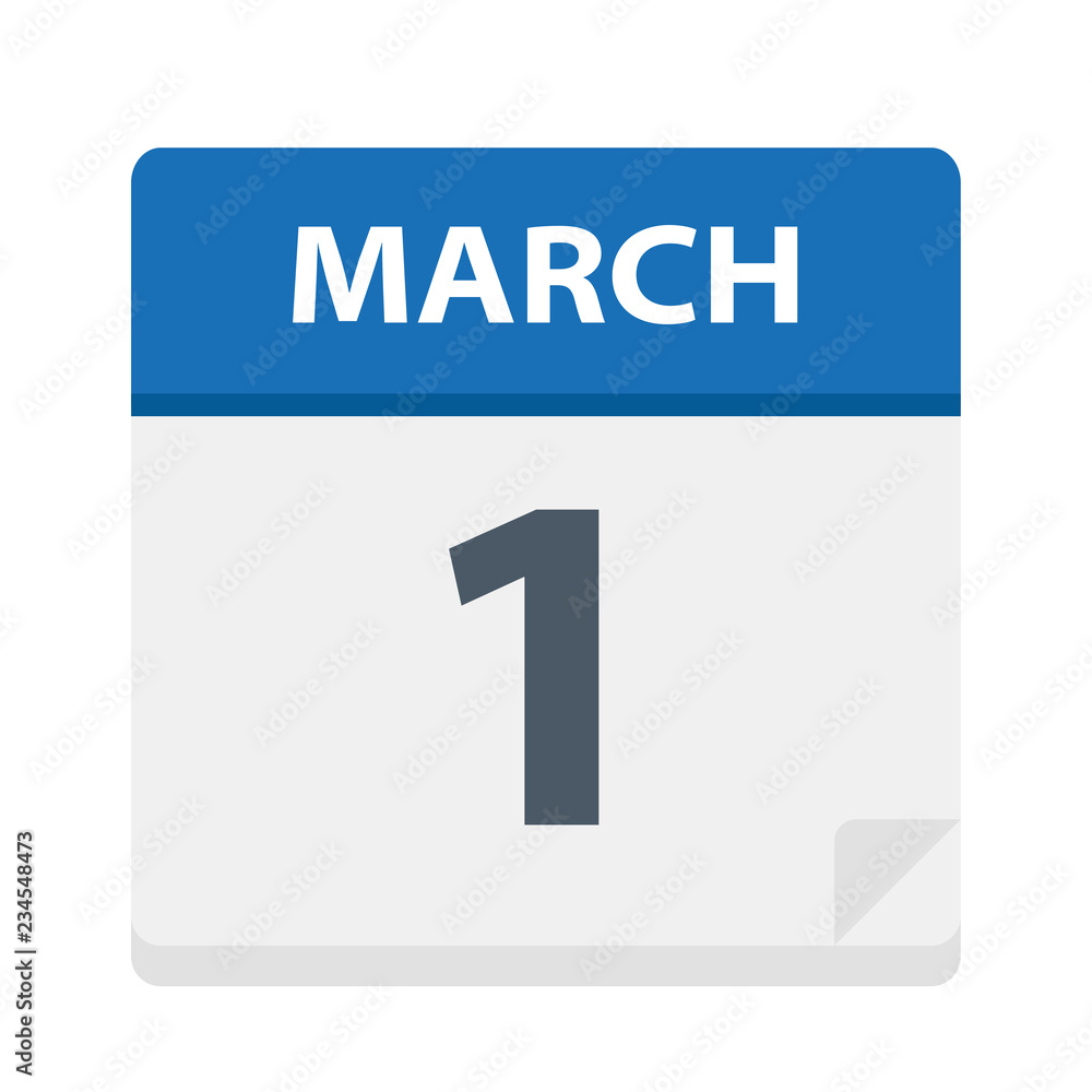 March 1 - Calendar Icon