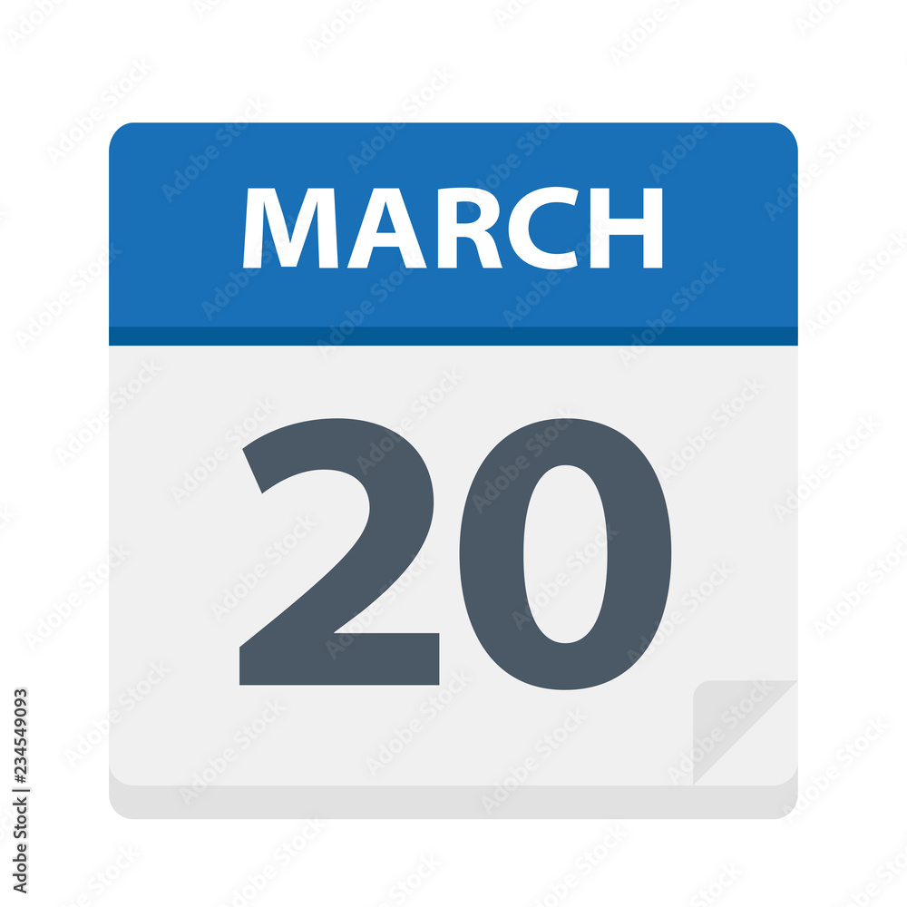 March 20 - Calendar Icon March 20 - Calendar Icon