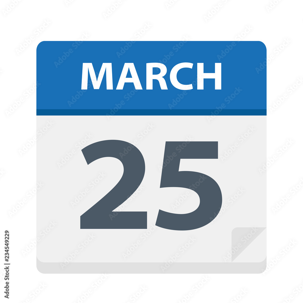 March 25 - Calendar Icon March 25 - Calendar Icon