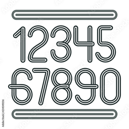 Vector  trendy numbers coll...