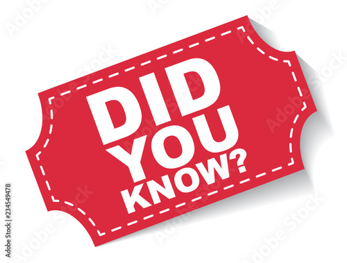 red vector banner did you know