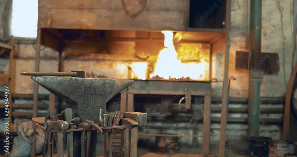 Forge and tools. Close-up Forge and tools. Close-up