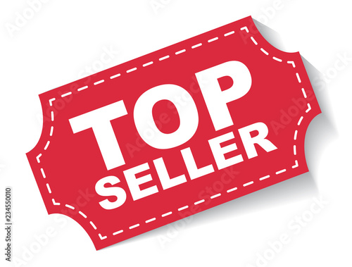 red vector banner top seller