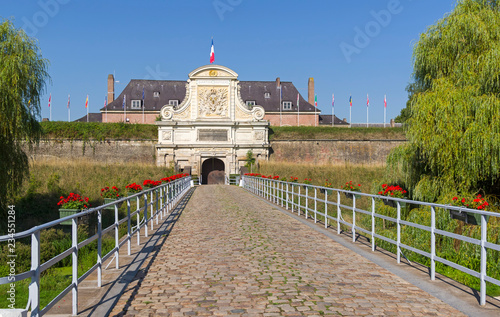 Gate in the old fortress. Lille, France.