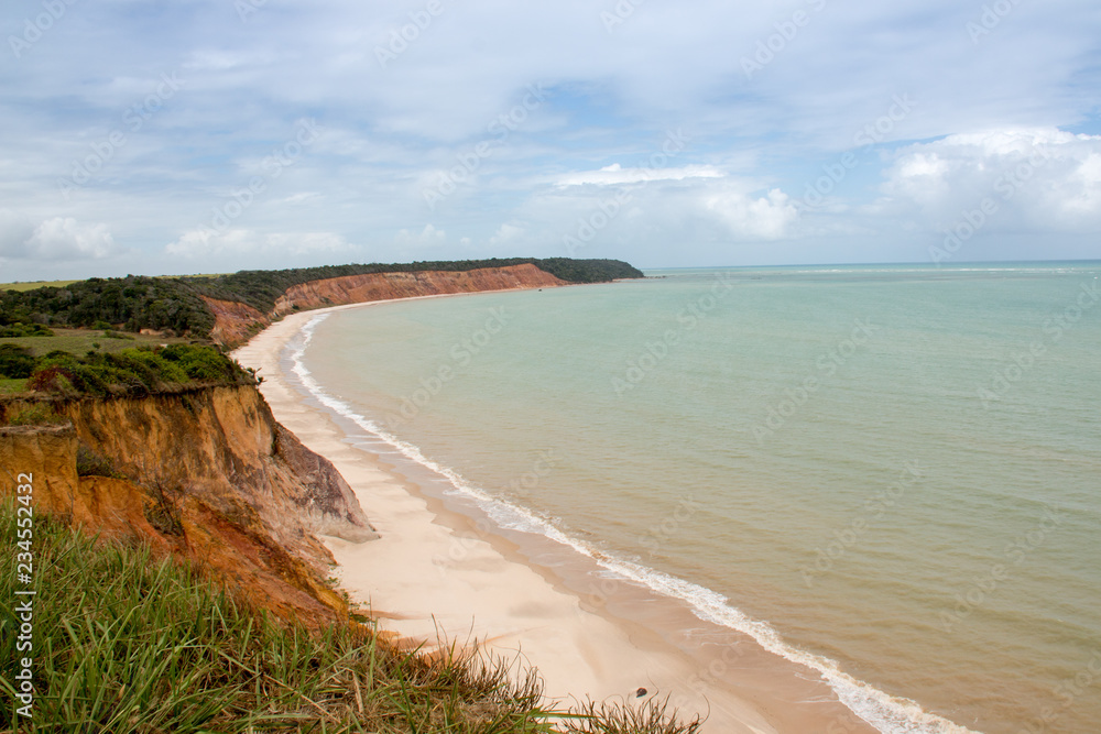 Stretch of Beach in the Northeast of Brazil Known as Paria do Carro Quebrado in the State of Alagoas 