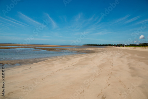 Lone Stretch of Beach in the Northeast Part of Brazil known as the Coral Coast in the State of Alagoas 