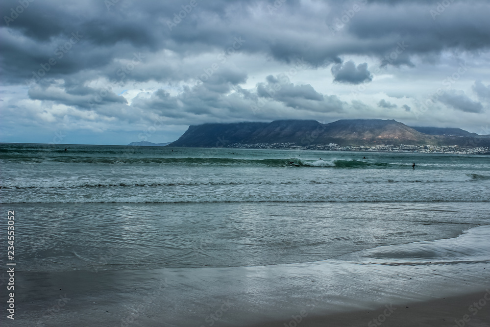 Stormy weather in Muizenberg beach Cape Town