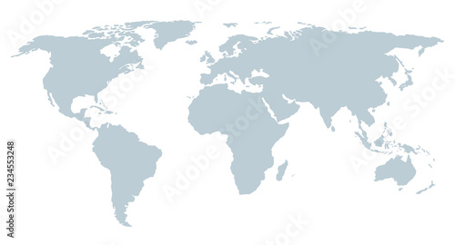 World map. Vector illustration