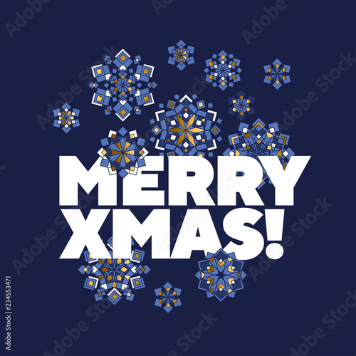Folk style snowflakes Chris...