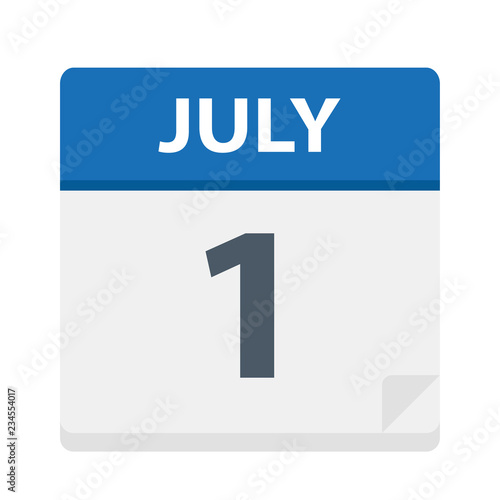 July 1 - Calendar Icon