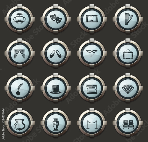 Theater icons set