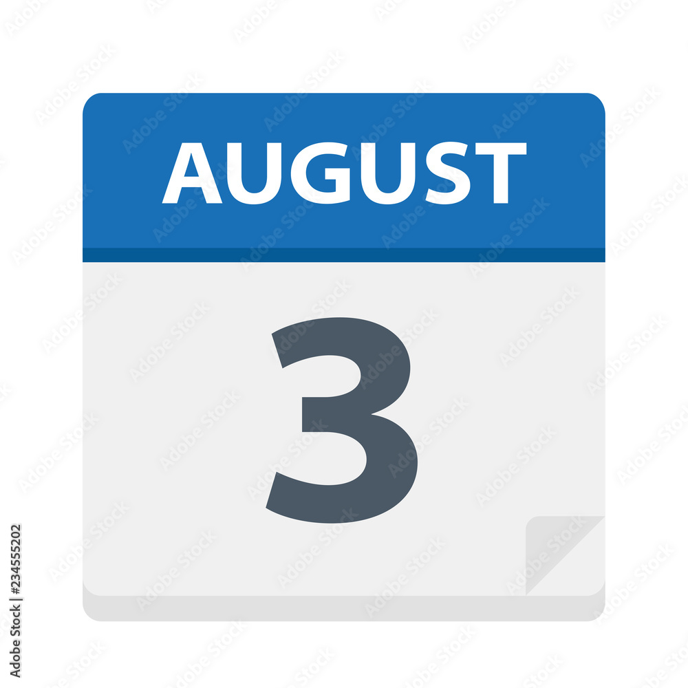 August 3 - Calendar Icon August 3 - Calendar Icon