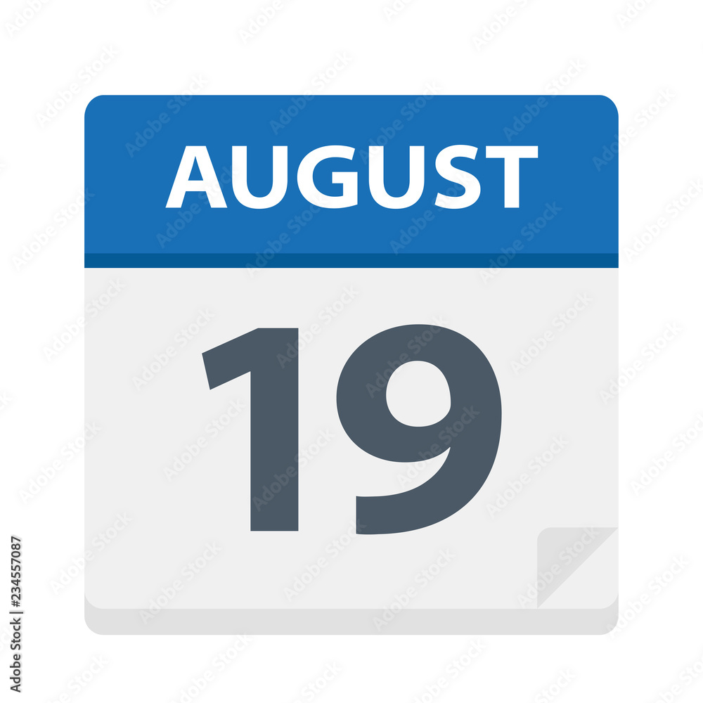 August 19 - Calendar Icon August 19 - Calendar Icon