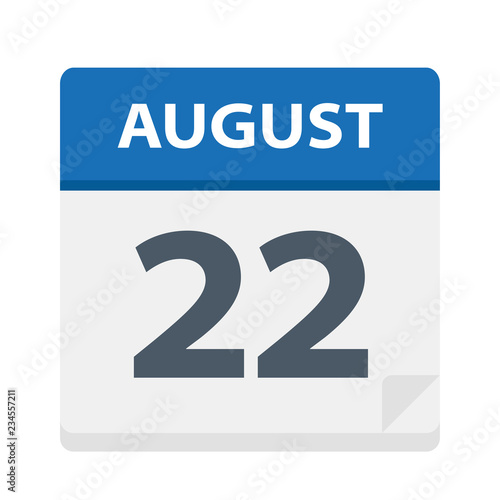 August 22 - Calendar Icon
