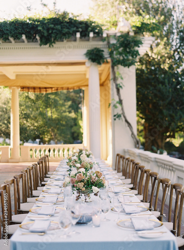 Place settings at a wedding reception