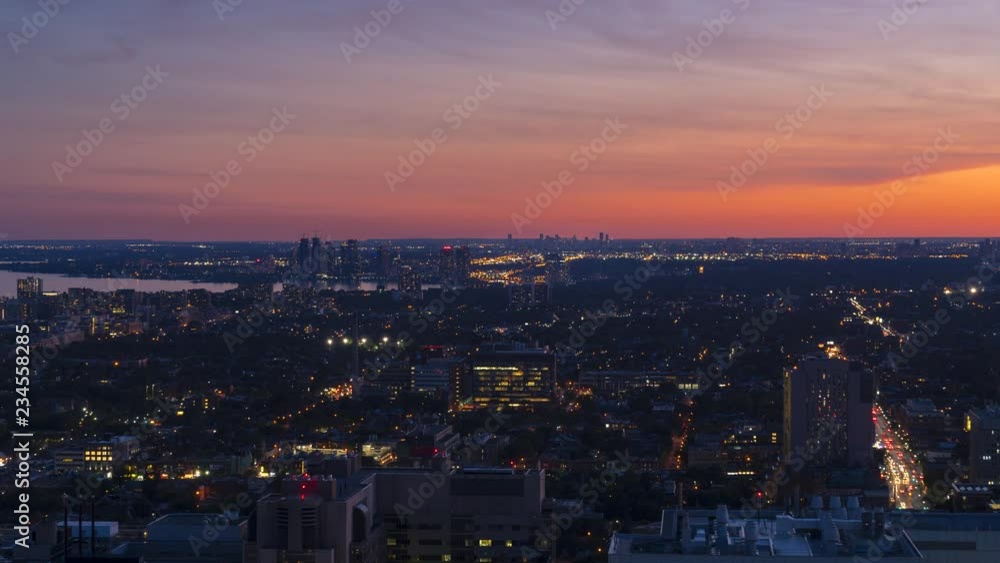Sunset Toronto City Skyline Architecture Sunset Toronto City Skyline Architecture