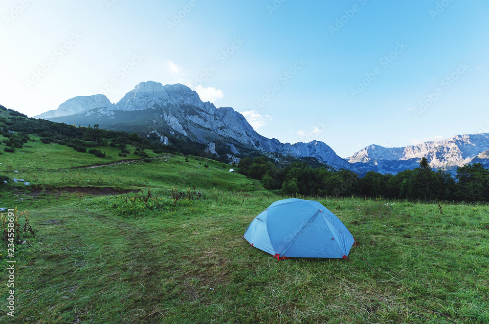 Camping at mountain