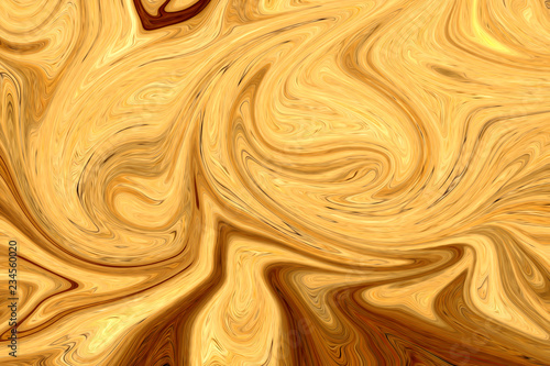 Liquify Abstract Pattern With Yellow And Brown
