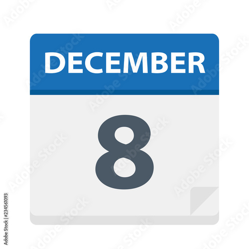 December 8 - Calendar Icon