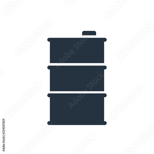 barrel isolated icon on white background, oil industry photo