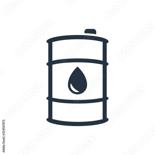 barrel, drop isolated line icon on white background, oil industry