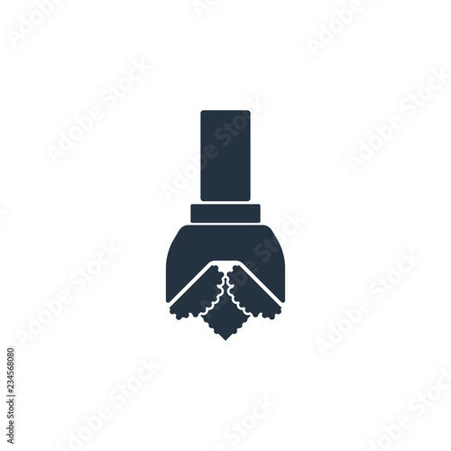 drill isolated icon on white background, oil industry photo