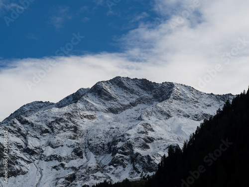 Mountain peak snowcapped