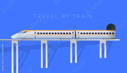 Set of passenger train. Subway transport underground train. Metro train vector illustration