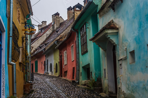 Colorful streets of Sighisoara, Romania © Stefano Zaccaria