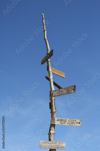 Rustic Sign Directional Post 