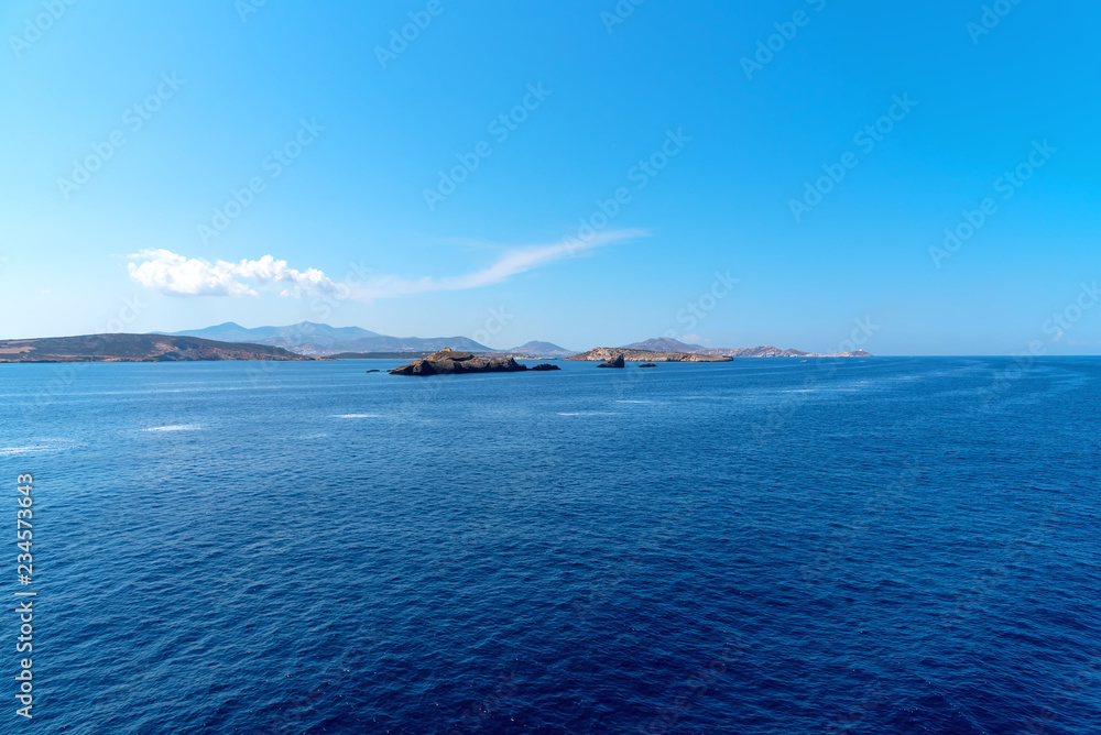 Parikia bay and harbor - Cyclades island - Aegean sea - Paroikia (Parikia) Paros - Greece Parikia bay and harbor - Cyclades island - Aegean sea - Paroikia (Parikia) Paros - Greece